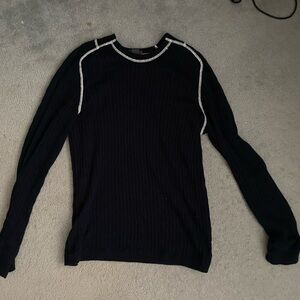 Armani Exchange Black and White Sweater
